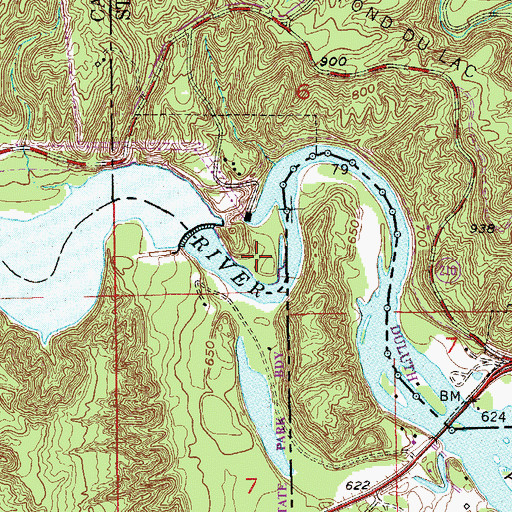 Topographic Map of Fond du Lac Dam, MN