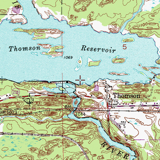 Topographic Map of Thomson Dam, MN