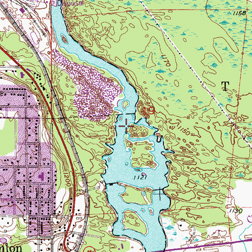 Topographic Map of Scanlon Dam, MN