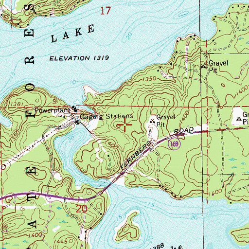 Topographic Map of Winton Dam, MN