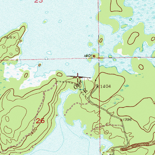 Topographic Map of Boulder Lake Dam, MN