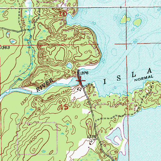 Topographic Map of Island Lake Reservoir, MN