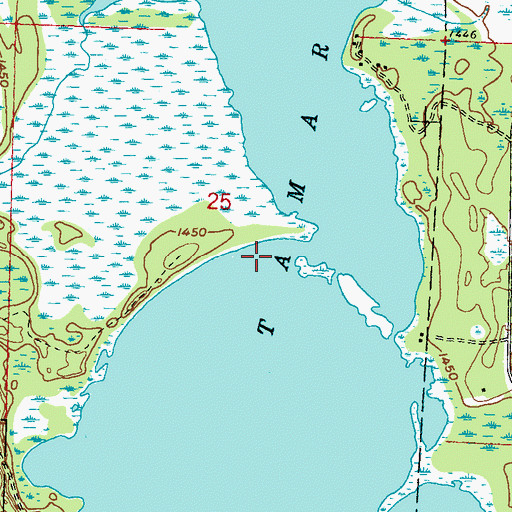 Topographic Map of South Tamarac Lake Dam, MN