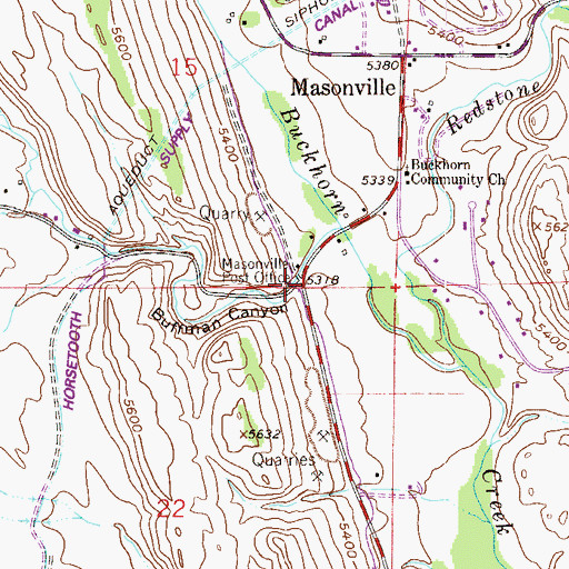 Topographic Map of Buffman Canyon, CO