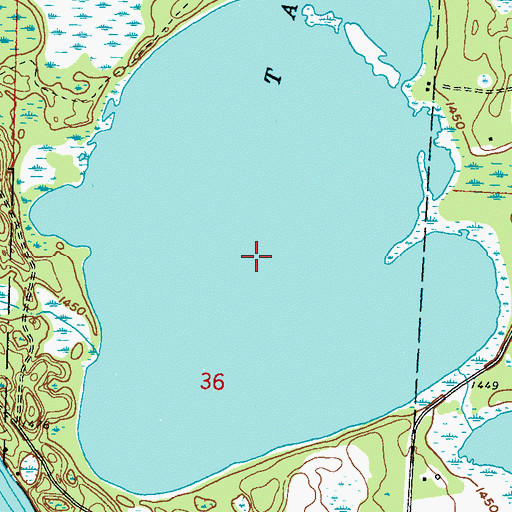 Topographic Map of South Tamarac Lake, MN