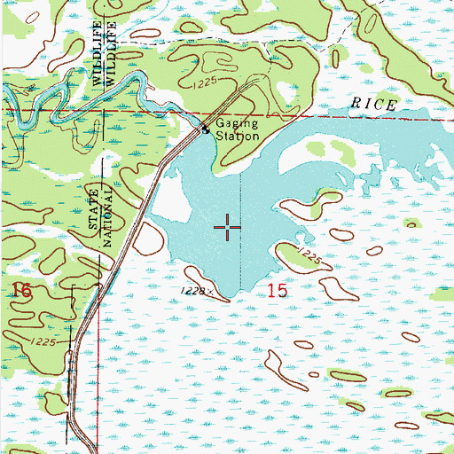 Topographic Map of Rice River Pool, MN