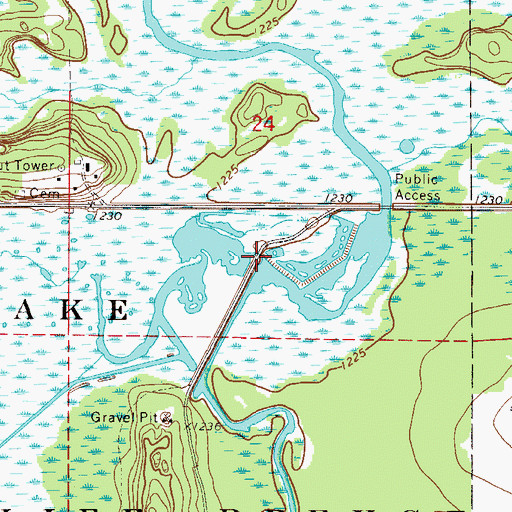 Topographic Map of Rice Lake Pool Dam, MN