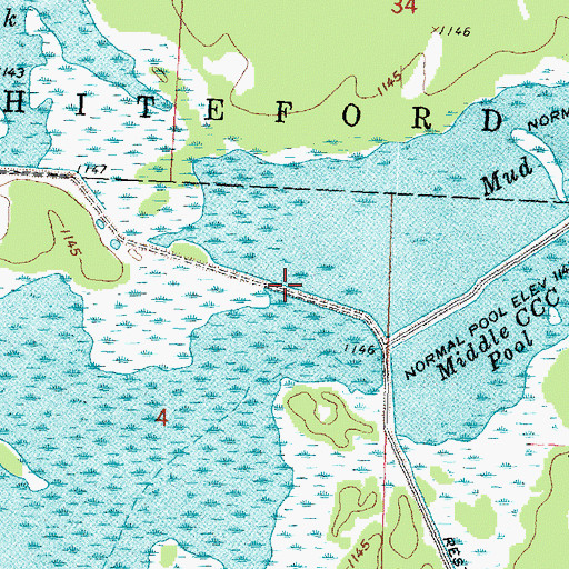 Topographic Map of Pool Twenty Two Dam, MN