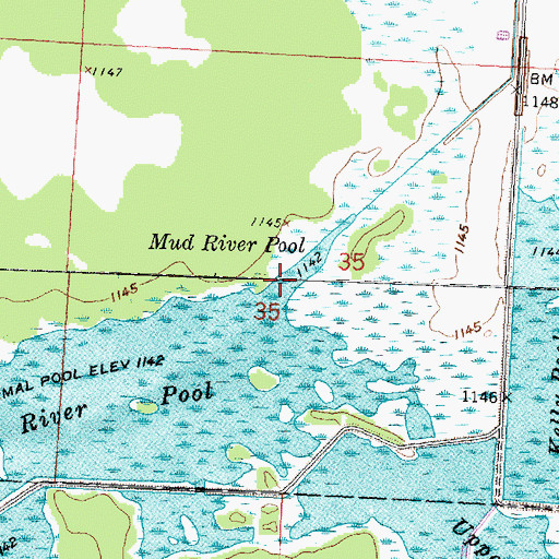 Topographic Map of Kelly Pool, MN