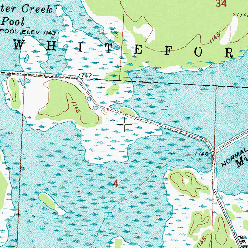 Topographic Map of Mud River Pool, MN