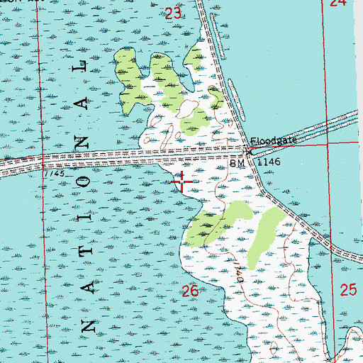 Topographic Map of Pool Twentyseven Dam, MN