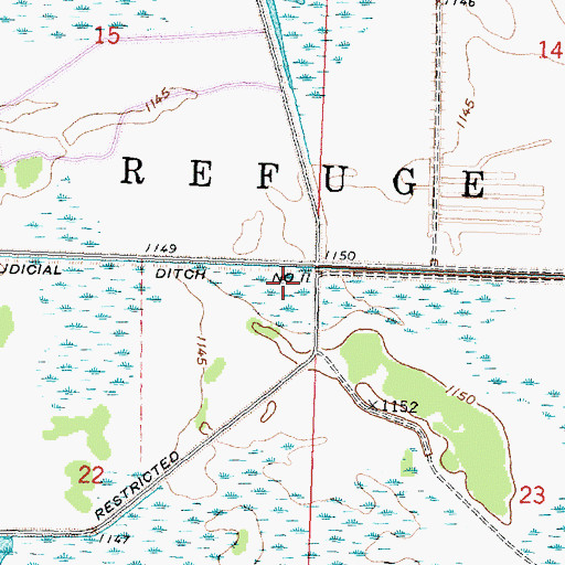 Topographic Map of Pool Nineteen Dam, MN