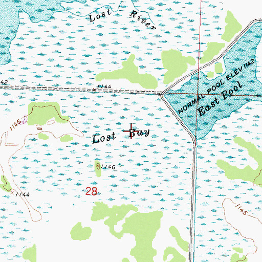 Topographic Map of Pool Eighteen Dam, MN