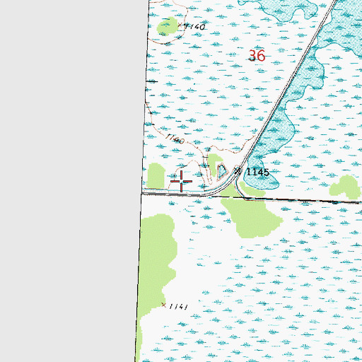 Topographic Map of Pool Fourteen Dam, MN