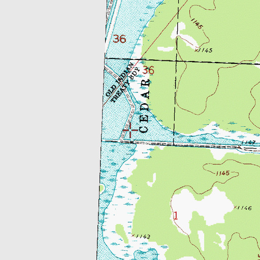Topographic Map of Pool Seven Dam, MN