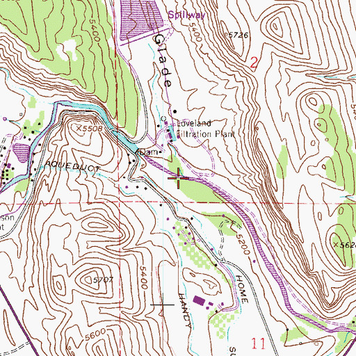 Topographic Map of Green Ridge Glade, CO