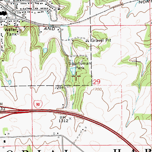 Topographic Map of Jesson Park Dam, MN