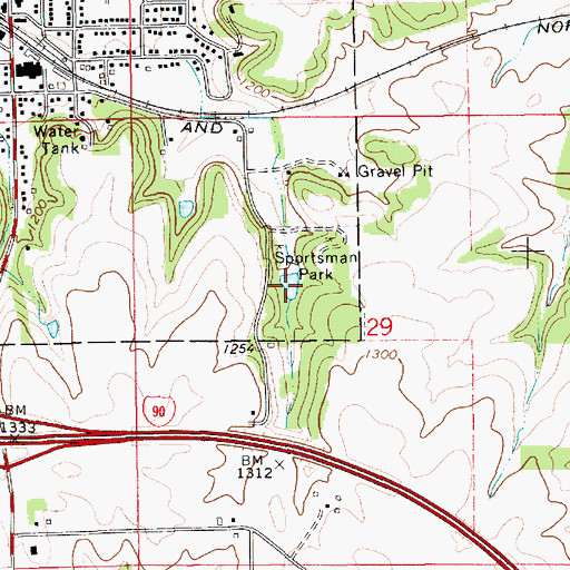 Topographic Map of Jessen Park Lake, MN