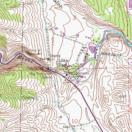 Topographic Map of Little Dam, CO