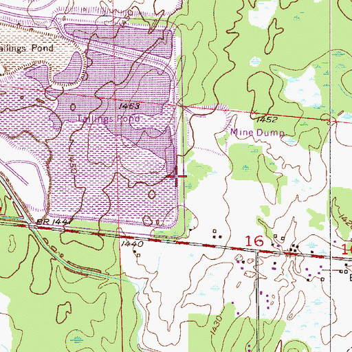 Topographic Map of Whitney Clearwater Dike, MN