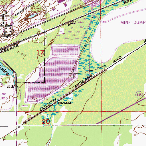 Topographic Map of McKinley Tailings Dike, MN