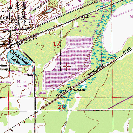 Topographic Map of McKinley Tailings Basin, MN