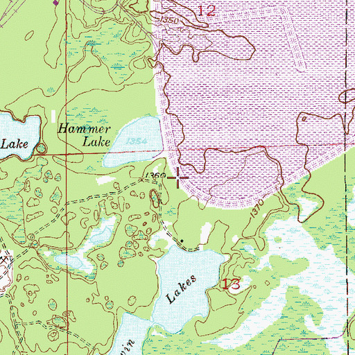 Topographic Map of Eveleth Taconite Tailings Dam, MN