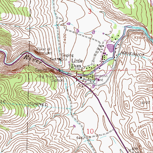 Topographic Map of Big Thompson Power Plant, CO
