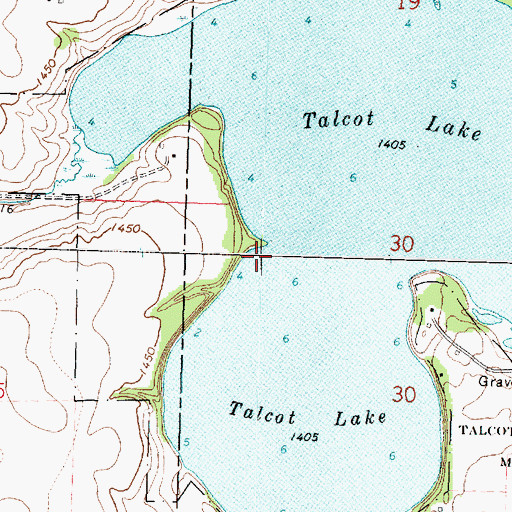 Topographic Map of Talcot Lake Wildlife Area Dam, MN