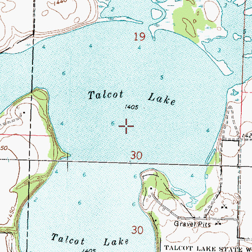 Topographic Map of Wildlife Impoundment, MN