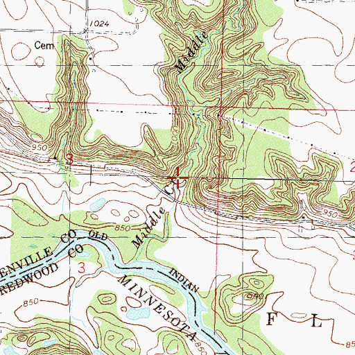 Topographic Map of Dike 2, MN