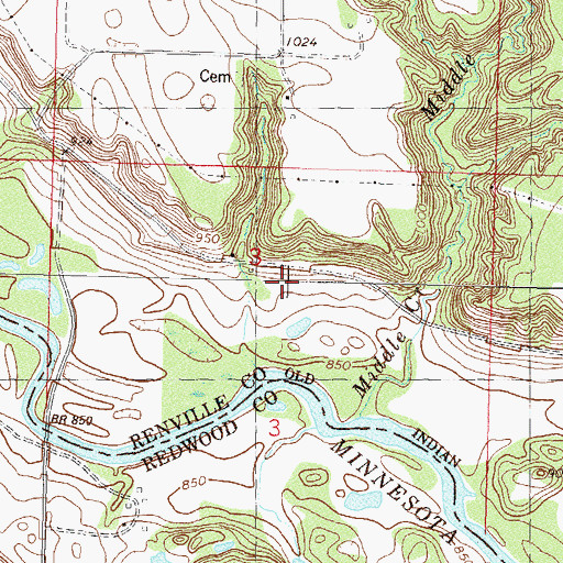 Topographic Map of Cedar Rock Wildlife Management A, MN