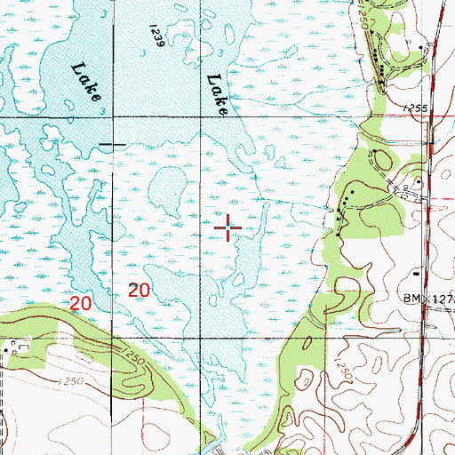Topographic Map of Bear Lake Dam, MN