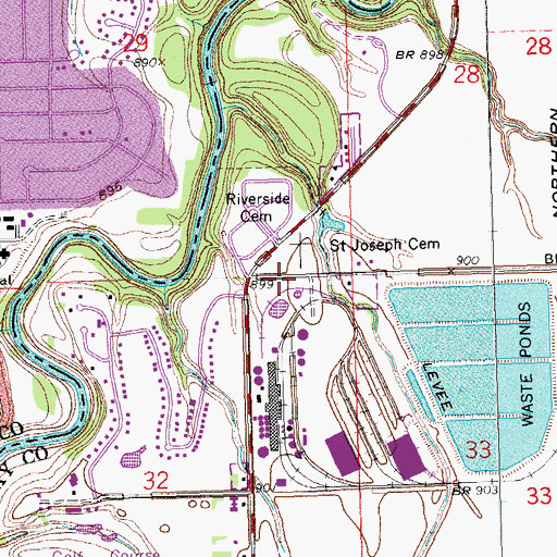 Topographic Map of Moorhead Lagoon Dam, MN