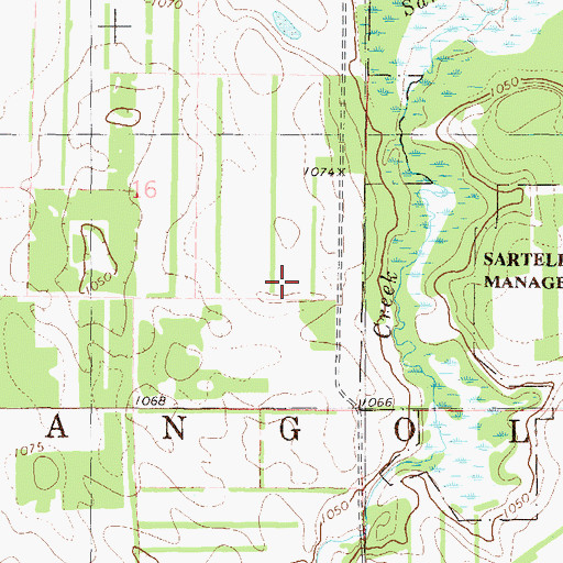 Topographic Map of Little Rock Creek, MN