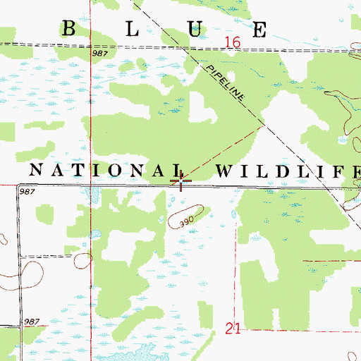 Topographic Map of Pool 7, MN