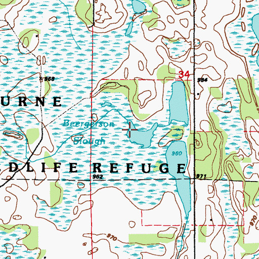 Topographic Map of Pool 14, MN