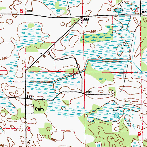 Topographic Map of Sherburne National Wildlife Refuge Pool 17 Dam, MN