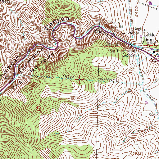 Topographic Map of Dille Tunnel, CO