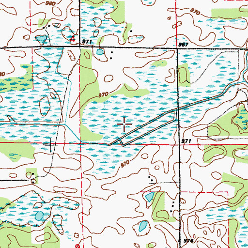 Topographic Map of Pool 18, MN