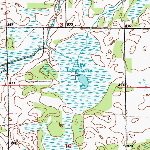 Topographic Map of Pool 19, MN