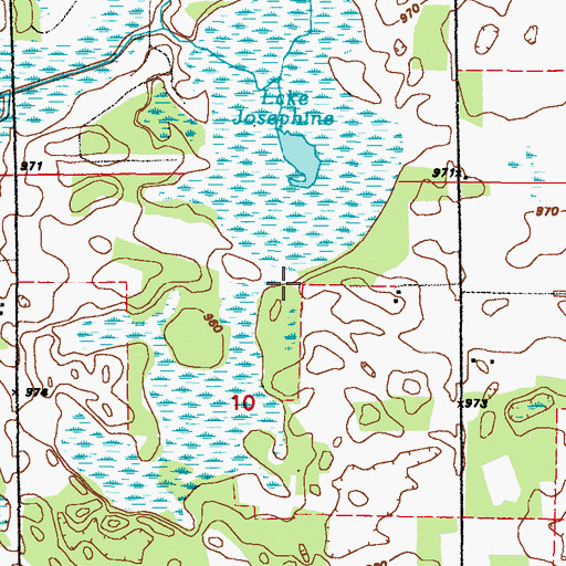 Topographic Map of Pool 28, MN