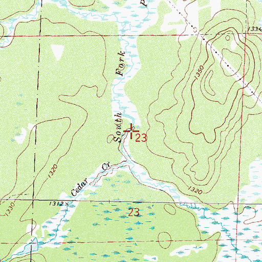 Topographic Map of South Fork Pine River Dam, MN
