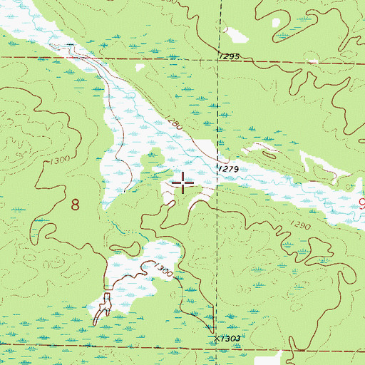 Topographic Map of Jewett Wildlife Management Area Impoundment Dike 1, MN