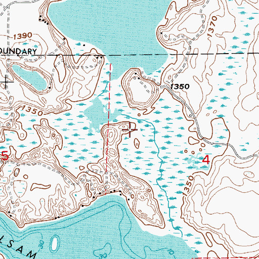 Topographic Map of King Lake Group Lake Outlet Structure Dam, MN