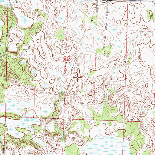 Topographic Map of Bohmer Wildlife Pond Dam, MN