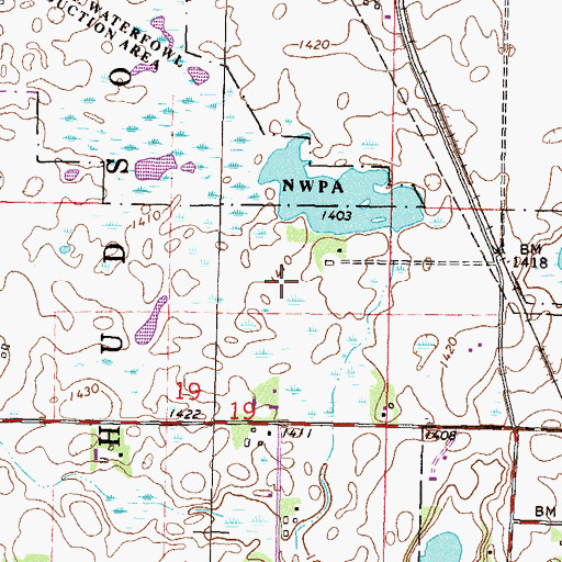Topographic Map of Maple Lake Inlet Dam, MN
