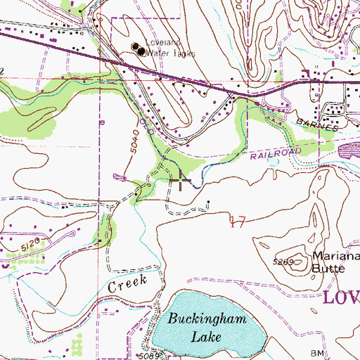 Topographic Map of Dry Creek, CO