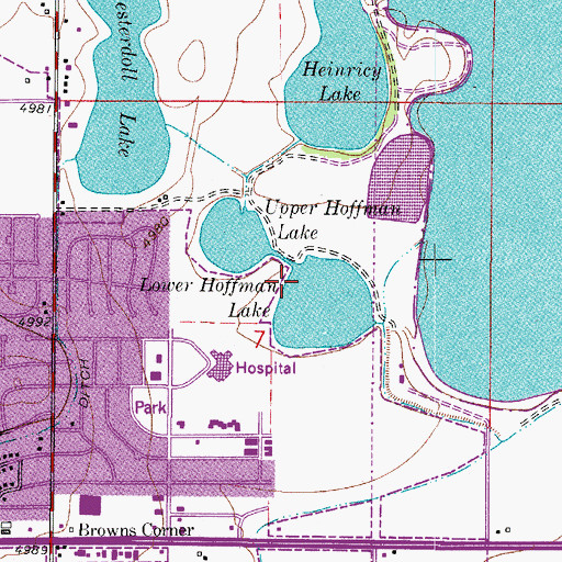 Topographic Map of Upper Hoffman Lake, CO