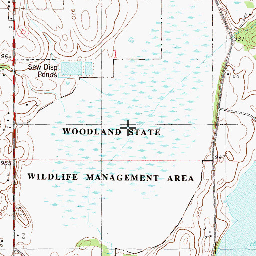 Topographic Map of Mud Lake, MN